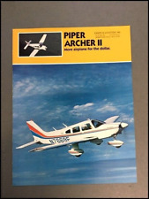1978 Piper Archer II Airplane Aircraft Vintage Sales Brochure Folder picture