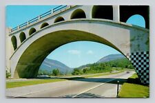 Postcard Highway 80 Overpass Delaware Water Gap Pennsylvania, Vintage Chrome N19 picture
