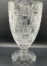 Vintage Large Bohemian Czech Hand Cut Crystal Vase picture
