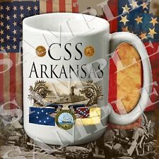 CSS Arkansas CSA Naval 15-ounce American Civil War themed coffee mug picture