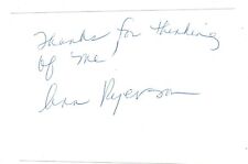 Ann Ryerson signed autographed index card AMCo 11264 picture
