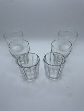 3 Sets Of 2 Shot Glasses. Bulb Weighted Base Cocktail Clear Good Condition picture
