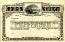 Consolidated Water Co of Utica, New York - Stock Certificate - General Stocks picture