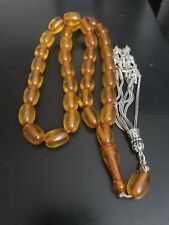 Natural Amber Faturan Misbaha Tesbih Rosary Prayer Beads Islamic Kehribar picture