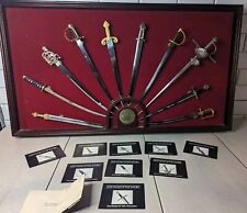 Franklin Mint 2000 Years of The Sword 1:3 Replicas Complete Set w/Display & COAs picture