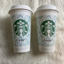 Starbucks 2012 Reusable Travel Cups with Lids Limited Edition Chevron Grande picture