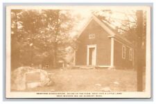 RPPC Redstone Schoolhouse, Little Lamb, So Sudbury Massachusetts MA Postcard AZO picture