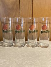 Pilsner Urquell Swirl 7 3/4” Tall Beer Glasses Set Of Four Great Condition picture