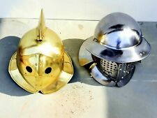 Medieval Gladiator Helmet Provocator And Secutor Combo pack Helmet picture