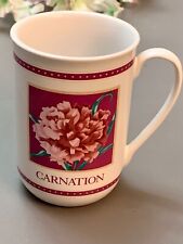 Vintage Coffee Mug Papel Freelance Carnation Flower Ceramic Coffee Cup 10 oz. picture