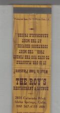 Matchbook Cover - The Roy's Restaurasnt Idaho Springs, CO picture