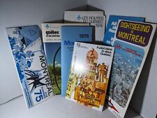Lot of 7 1970s Vintage Canada Maps / Travel Guide, Montreal & Quebec picture