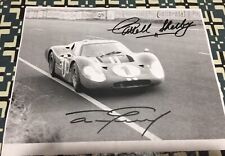 Carroll Shelby Signed & Dan Gurney Signed Ford GT LeMans Photo FORD vs FERRARI  picture