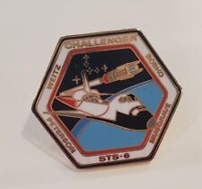 Collectible NASA STS-6 Space Shuttle Challenger Lapel Hat Pin Pinchback picture