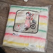 Vintage baby blanket gender neutral made by Plessis picture