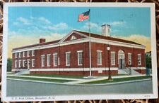 U.S. Post Office Beaufort, North Carolina NC  U.S. Flag Postcard 1942 picture