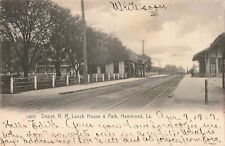 Railroad Depot Lunch House Park Hammond Louisiana LA 1907 Postcard picture