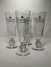 Vintage Budweiser Millennium Glassware Set Of 4 Anheuser Pilsner Beer since 1876 picture