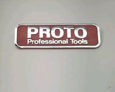 Vintage Proto Professional Tools Name Badge Plate For USA Tool Box Chest Cabinet picture