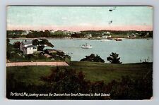 Portland ME-Maine, Peak Island across Channel, c1908 Vintage Postcard picture