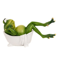 Frog in Bath Tub Funny Figurine Home Decor picture