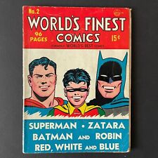 WORLDS FINEST COMICS #2 DC COMICS 1941 SUPERMAN BATMAN & ROBIN 1ST TITLE ISSUE picture