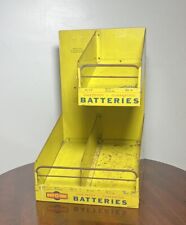 Vintage Ray-O-Vac Metal Battery Store DISPLAY Unit Shop Dealership 2Shelf Yellow picture