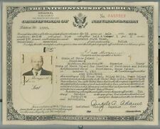 1945 WWII Certificate of Naturalization Polish Immigrant Adam Morgiewicz 13-1 picture