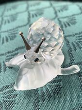 🐌Vintage Rare Retired Swarovski Cute Crystal Snail On A Vine Leaf No Box🐌 picture