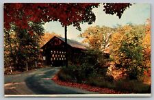 Delightful Covered Bridge Winchester New Hampshire NH Postcard c1960   D2 picture