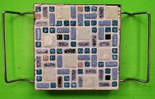 Vintage Mid Century 60s 70s Colorful Ceramic Mosaic Tile Trivet Hot Plate Tray  picture