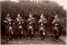 Scotland.Scotland.Highland Pipers.Cornemusers.Albumen Photo Albumin 13x20cm. picture