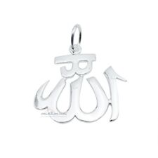 Sterling Silver Elegant Medium Size Cut-out Style Allah Handmade Pendant picture