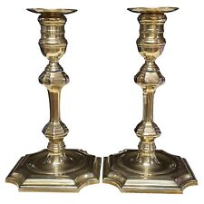 Vintage Chelsea House Brass Candle Holder Set 2 Candlesticks 1984 Italy Heavy picture