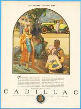 1927 Cadillac 314 Roadster Vintage Print Ad Karl Godwin Art General Motors GM picture