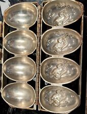Vintage Iron 4 Eggs Chocolate Mold picture
