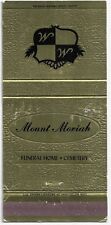 Mount Moriah Funeral Home Cemetery Kansas City FS Empty Matchbook Cover picture