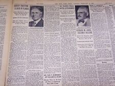1938 FEBRUARY 8 NEW YORK TIMES - HARVEY FIRESTONE DEAD AT 69 - NT 3121 picture