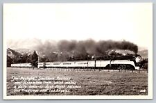 Daylight Streamline Train Real Photo Postcard. RPPC. Southern Pacific Co. 1941 picture