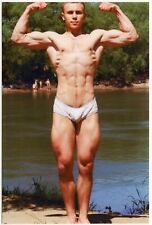 REPRINT 2000's Shirtless Handsome young man gay russian vtg photo picture
