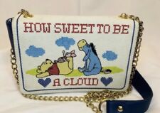 How Sweet To Be A Cloud Disney Loungefly Purse- Blue Leather- Pooh Piglet Eyeore picture