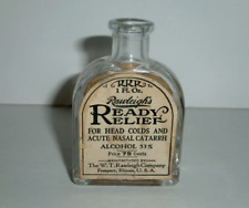 Vintage RAWLEIGH'S READY RELIEF INHALANT COUGH MEDICINE Cork BOTTLE Paper Labels picture