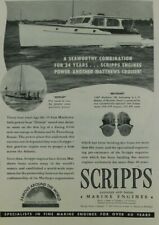 Scripps Marine Engines Seaworthy 1946 Motorboat Original Vintage Advertisement picture