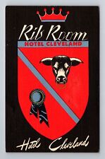 Cleveland OH-Ohio, Rib Room Of The Hotel Cleveland, Advertising Vintage Postcard picture