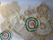 LOT of 20 VINTAGE handmade assorted doily Doillies picture