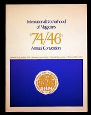 INTERNATIONAL BROTHERHOOD OF MAGICIANS 46th Convention Program 1974 Dayton, OH picture