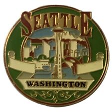 Seattle Washington City Skyline Space Needle Orca Scenic Travel Souvenir Pin picture