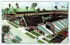 c1950's Tropics Motor Hotel Modesto California CA, Pool View Vintage Postcard picture