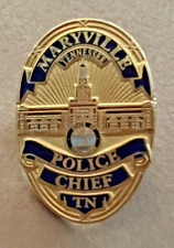 Vintage Maryville (TN) Police Chief Department Officer Shield Lapel Pin Back picture