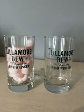 tullamore dew lot of 2 glasses. 4.5” tall . irish whiskey htf NEW man cave rare picture